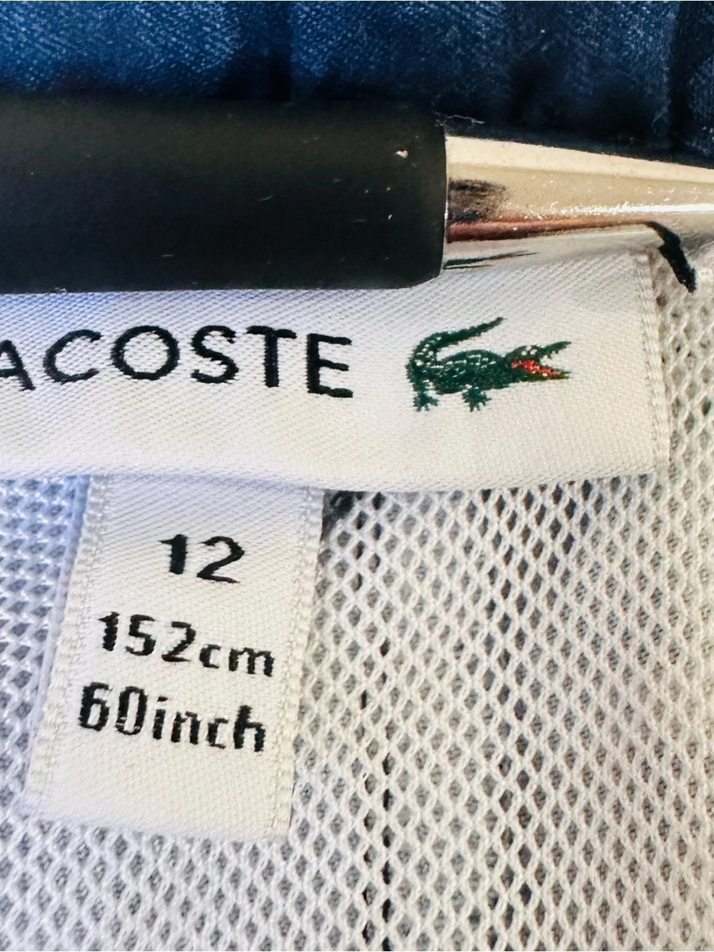 Lacoste Boys Navy Blue All-Over Crocodile Print Swim Trunks Shorts Size 12 152cm